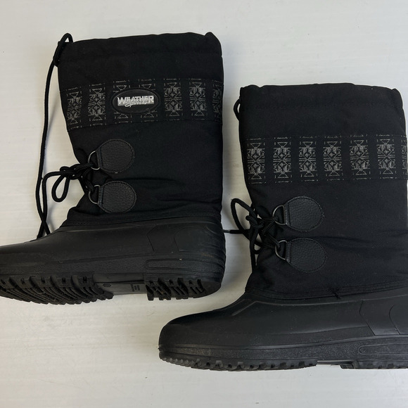 Weather Spirits Winter Boots Women 8 Black Insulated Lining Snow Outdoors Warm - Picture 4 of 10